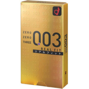オカモト ゼロゼロスリーリアルフィット003 薄いコンドーム 素肌感覚 避妊具 1箱(10個入)